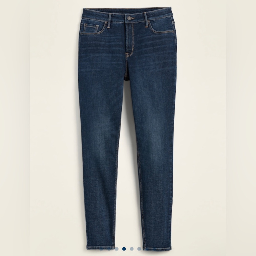 EUC Old Navy High-Waisted Rockstar Super-Skinny Denim Jeans Size 10 - Picture 6 of 10